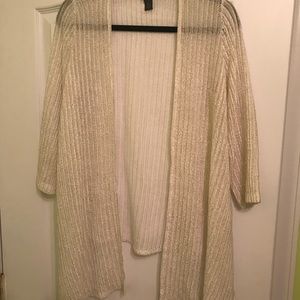Chico’s Asymmetrical Open Cardigan
